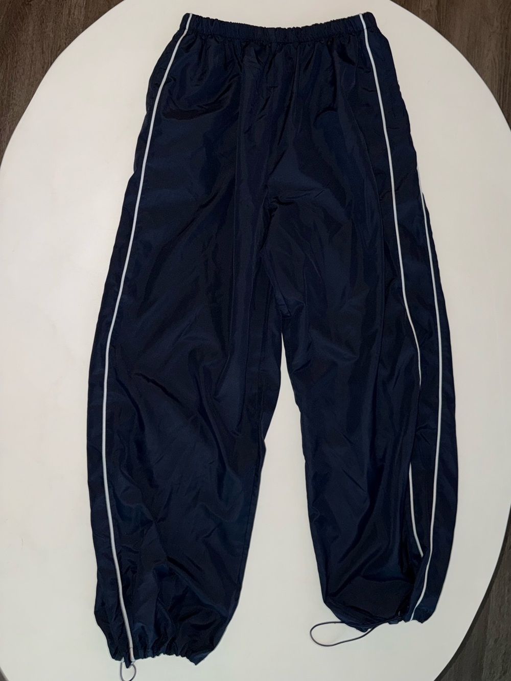 Track Pants with White Piping